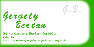 gergely bertan business card